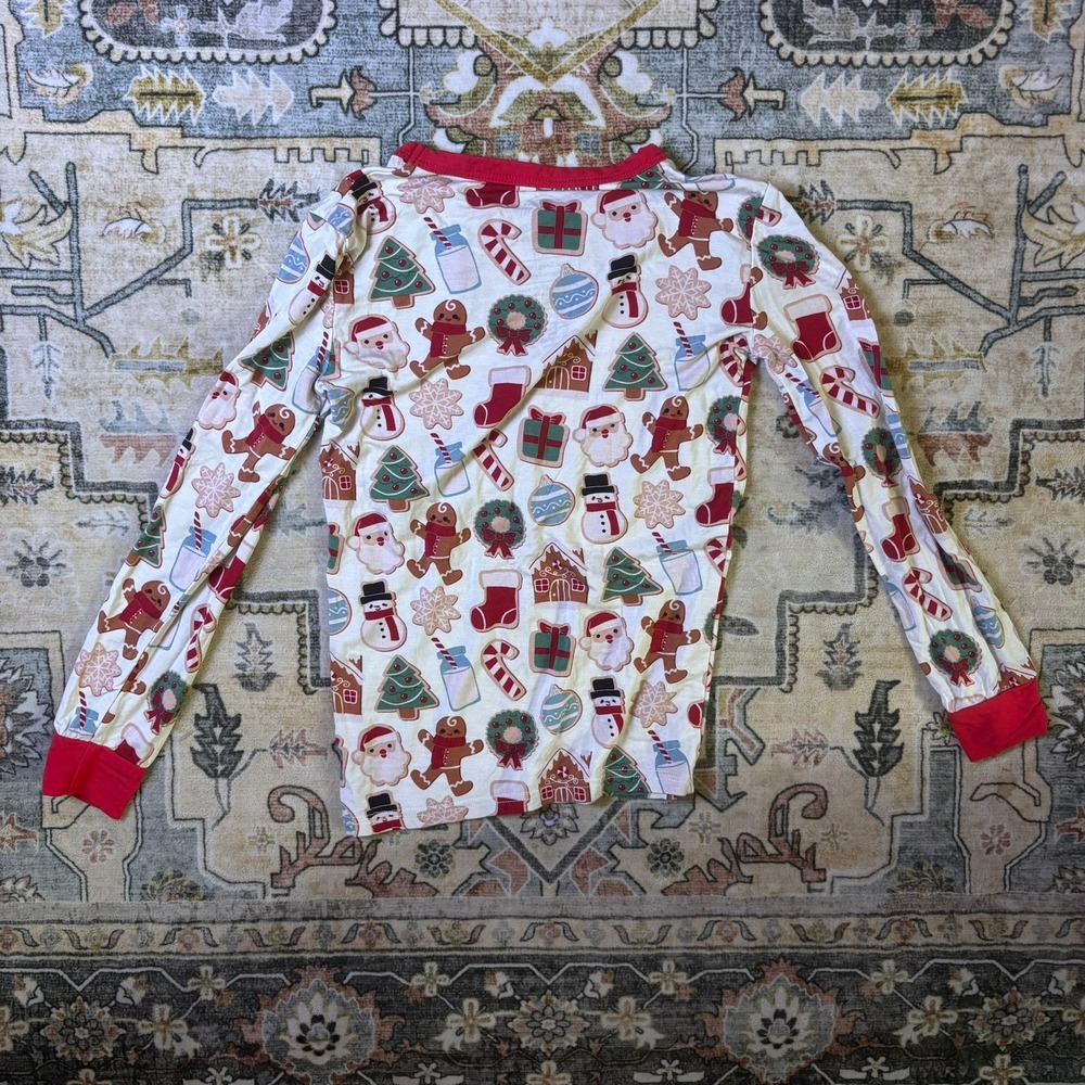Emerson and Friends Christmas Holiday Cookie Bamboo Viscose Pajama Top Kids 6/7T - Picture 5 of 8